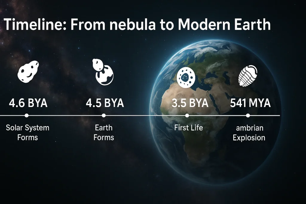 From Stardust to Blue Planet: Earth’s Extraordinary 4.6-Billion-Year Odyssey