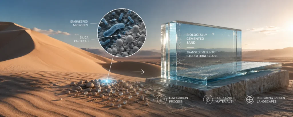 How Engineered Microbes Are Transforming Desert Sand Into Eco-Friendly Glass