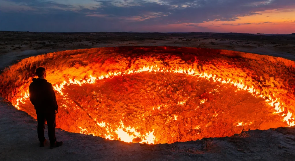 The Door to Hell: Turkmenistan’s Darvaza Gas Crater – A 50-Year Fire That Won’t Go Out