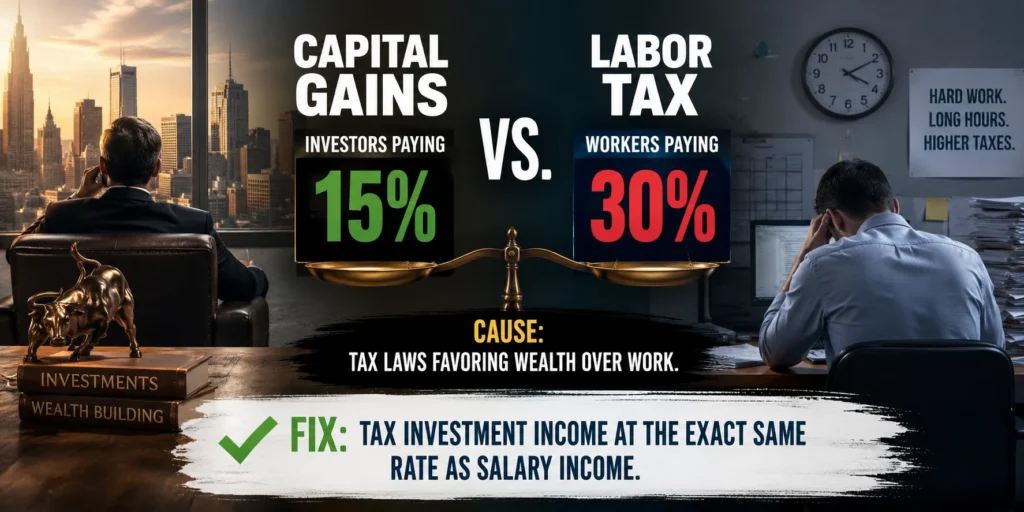 Workers Taxed at 30%, Investors at 15% — Here’s Why