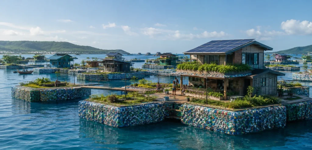 The Floating Future: Turning Plastic Pollution into Permanent Island Communities